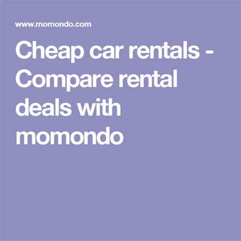 momodo|Cheap Car Rental